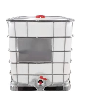 HDPE Chemical 1000L IBC مخزن پلاستیکی سفید برای ذخیره سازی مایعات