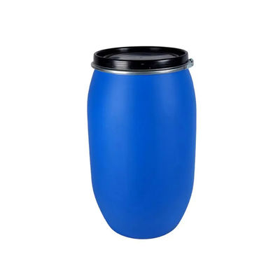 درام ضد آب بهداشتی 200 لیتری شیمیایی HDPE آبی با قفل حلقه ای
