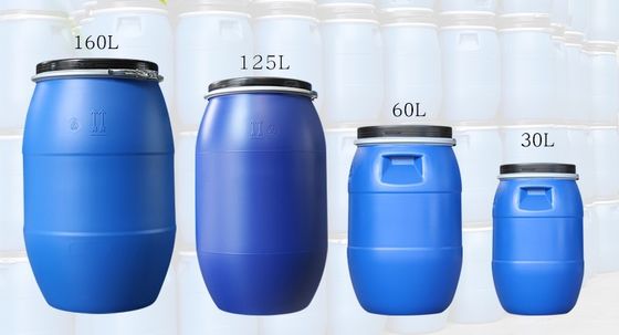بشکه درام پلاستیکی HDPE 30 لیتری - استوانه ای 160 لیتری با حلقه آهنی