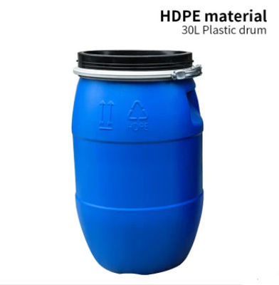 ظرف پلاستیکی شیمیایی HDPE 30 لیتری درام پلاستیکی آبی سنگین
