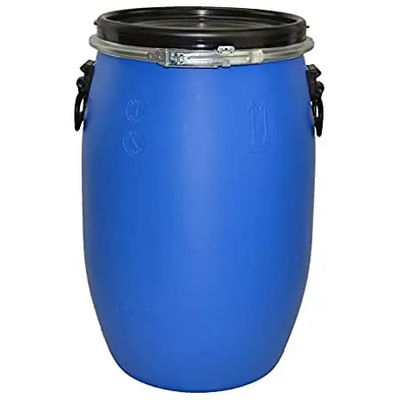 ظرف پلاستیکی HDPE آبی 160L سطل درام آبی شیمیایی رویه باز