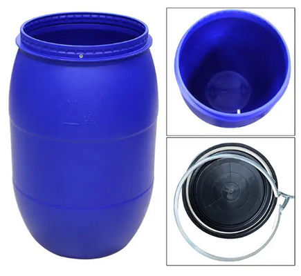 بشکه بشکه باز بشکه 394*880 میلی متری درام ذخیره مواد غذایی HDPE آبی پلاستیکی