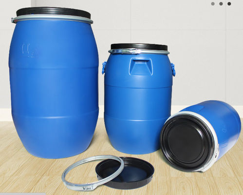 125L فلانژ مواد اولیه پلاستیکی بشکه باز کردن آهن حلقه بشکه شیمیایی